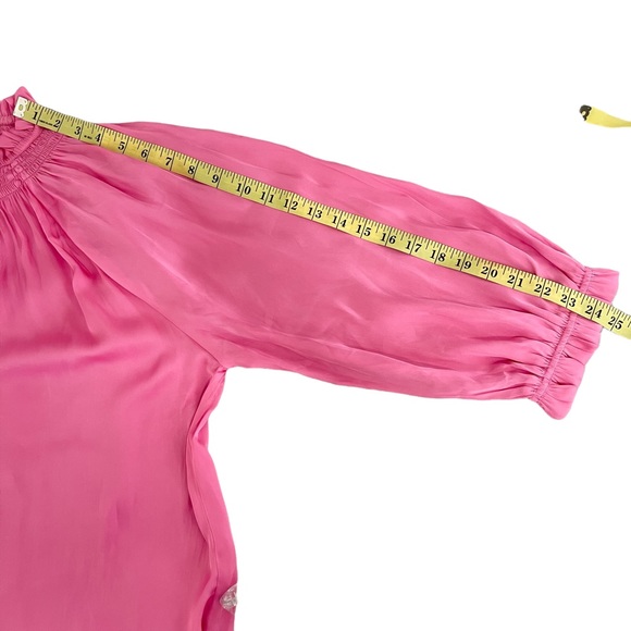 Chelsea and Theodore Pink Blouse long sleeves Size XL - Picture 7 of 8